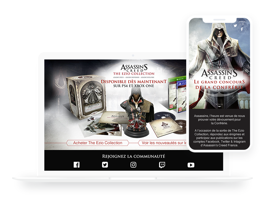 mockup du projet : Assassin's Creed